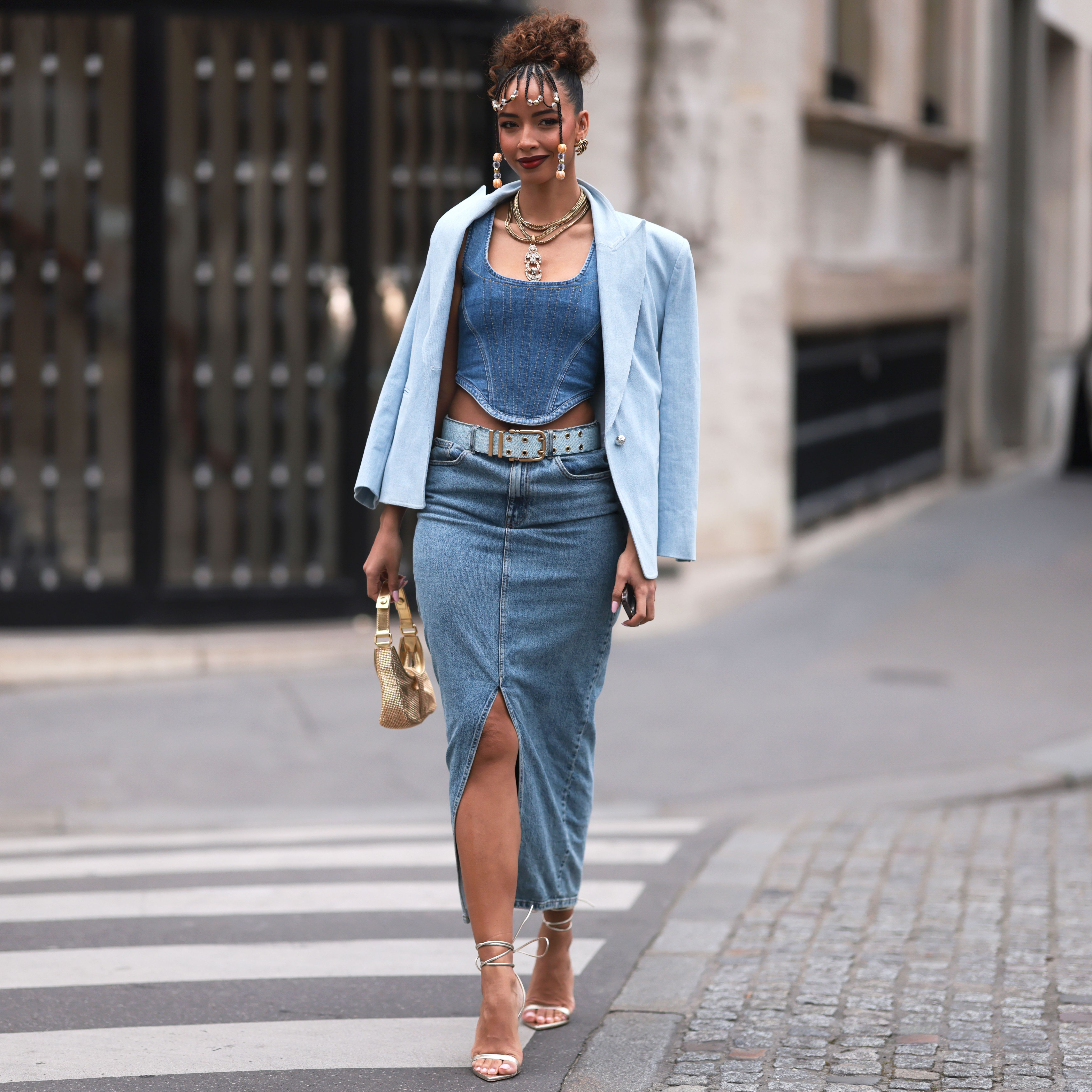 The 18 Coolest Denim Midi Skirts Your Closet Is Missing