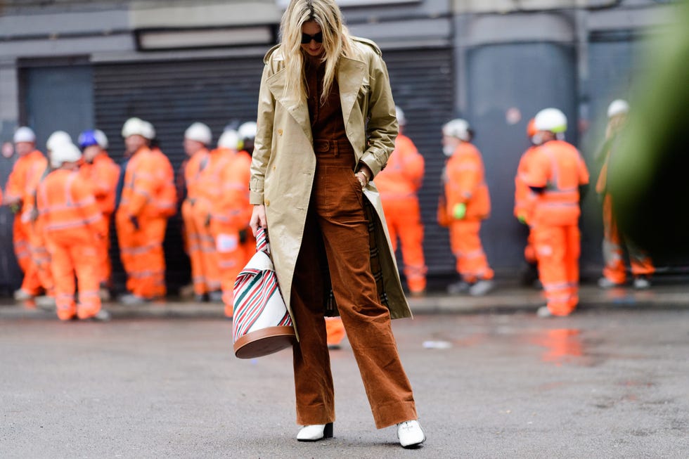 Orange, Street fashion, Fashion, Street, Human, Coat, Infrastructure, Fur, Fun, Outerwear, 