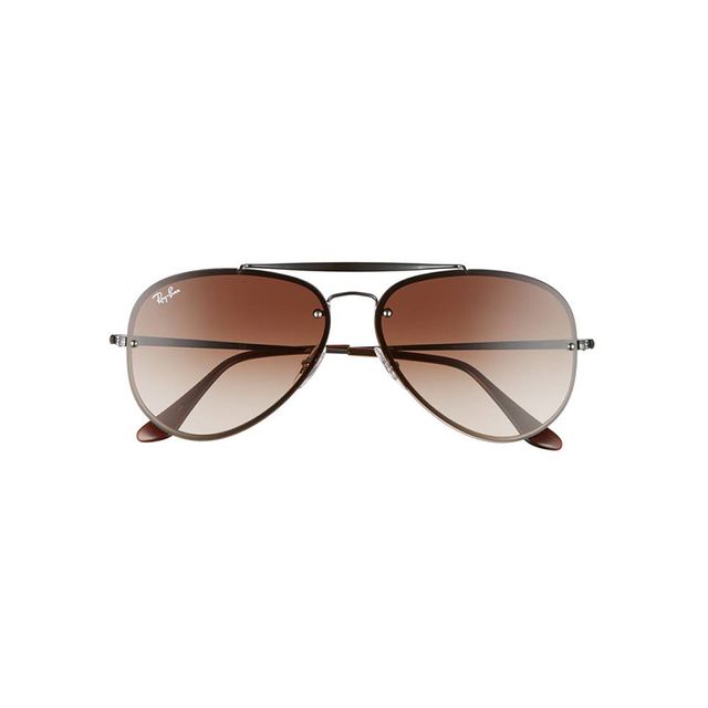 Men's Designer Sunglasses Shades Oversize Gold Brown Lens Flat top Frame  Square