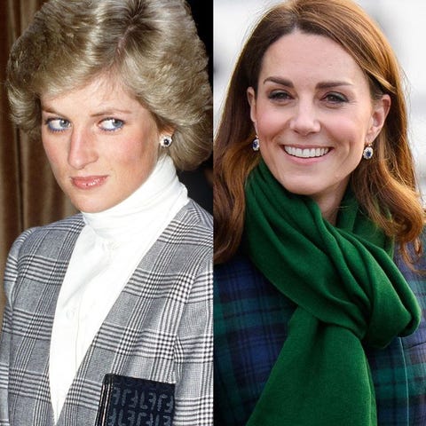 Kate Middleton Wearing Princess Diana's Jewelry - Kate Inherited Diana ...