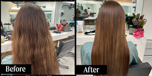 before and after hair botox treatment