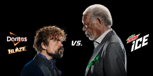 Peter Dinklage and Morgan Freeman in Super Bowl ad
