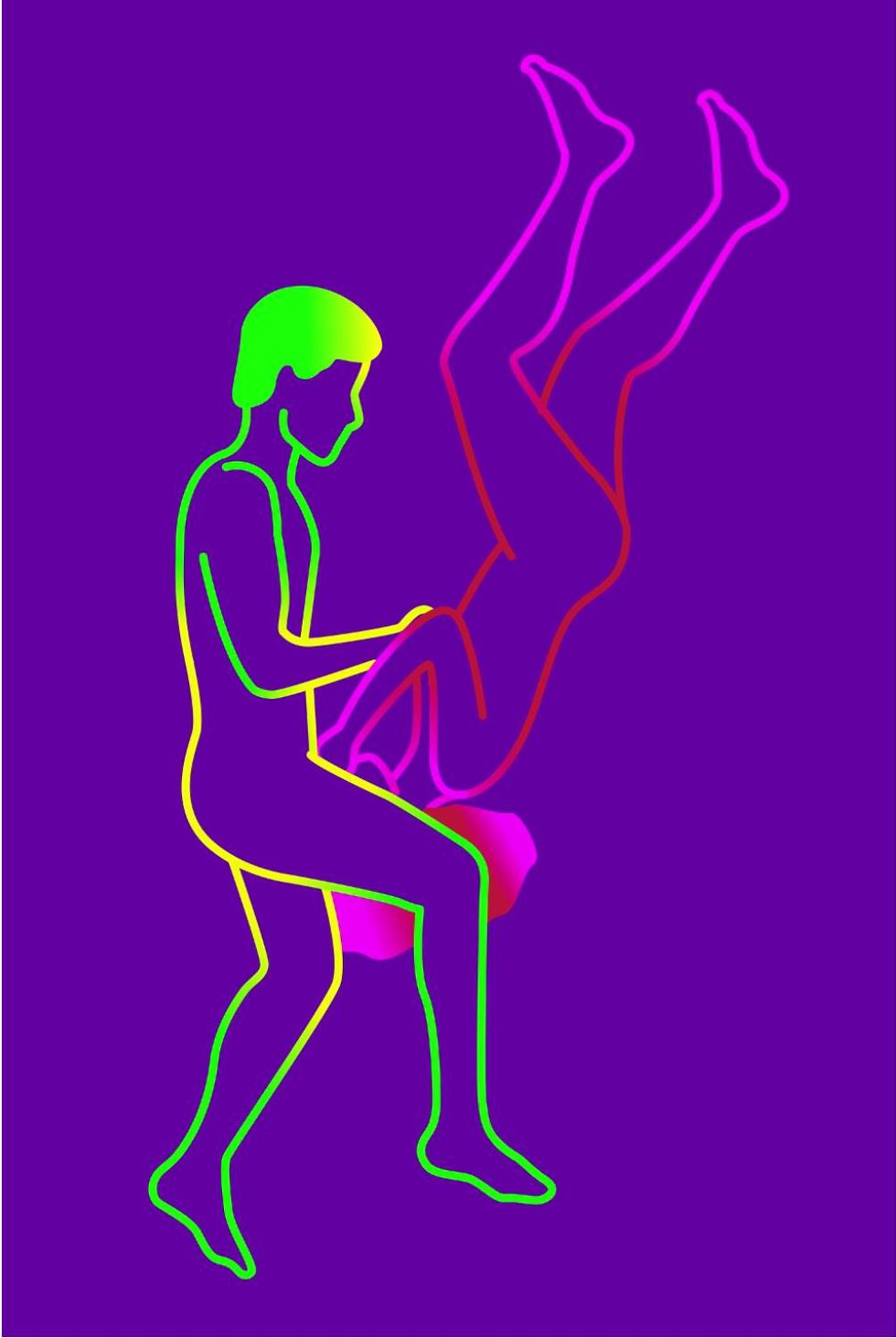 Violet, Purple, Athletic dance move, Magenta, Silhouette, Dancer, Muscle, Graphic design, Dance, Human leg, 