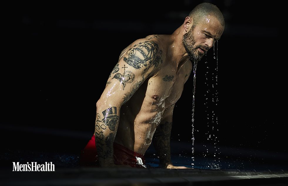 Tattoo, Barechested, Arm, Muscle, Human, Flesh, Human body, Performance, Photography, Chest, 