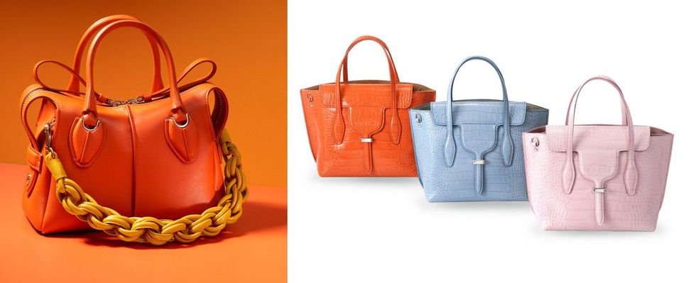 Handbag, Bag, Orange, Birkin bag, Fashion accessory, Product, Yellow, Tote bag, Leather, Luggage and bags, 
