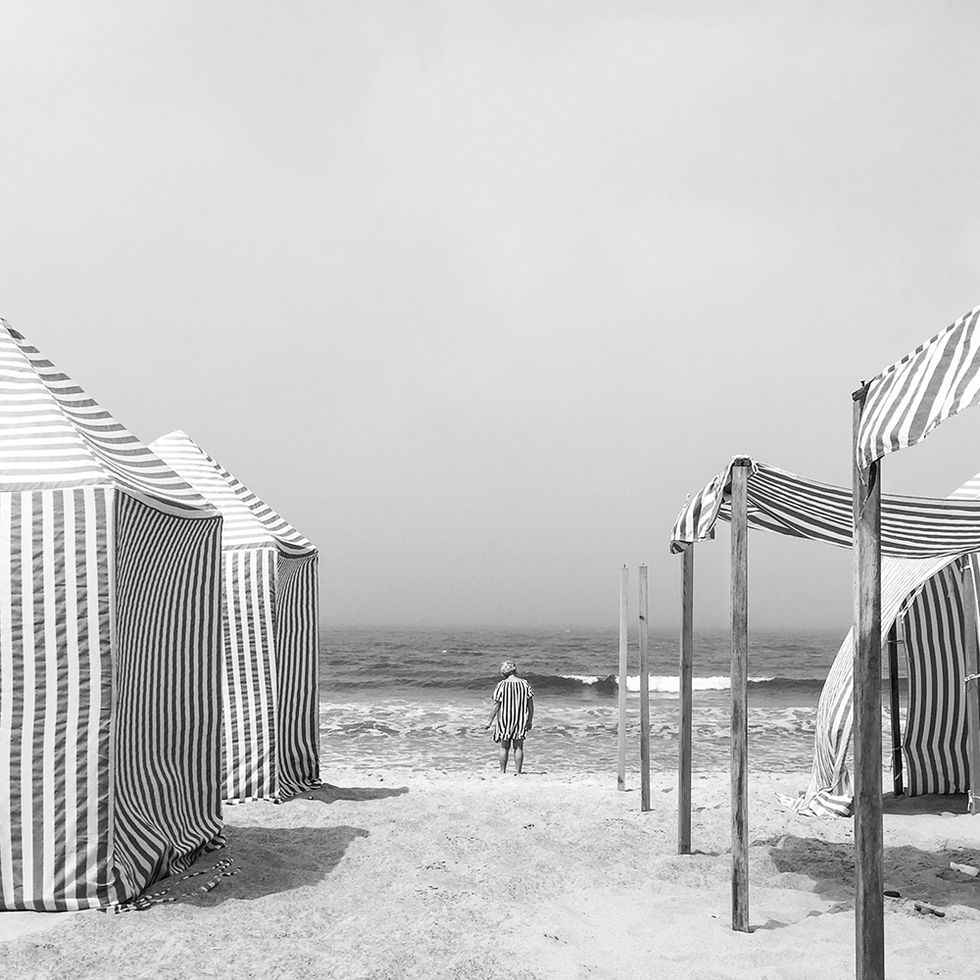White, Black, Black-and-white, Monochrome, Beach, Sea, Monochrome photography, Sky, Line, Sand, 