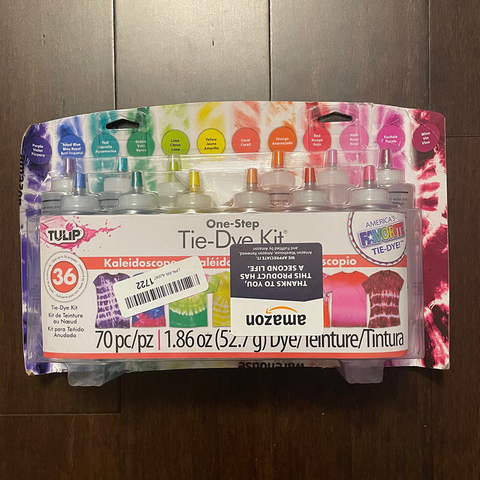 dented tie dye kit from amazon warehouse