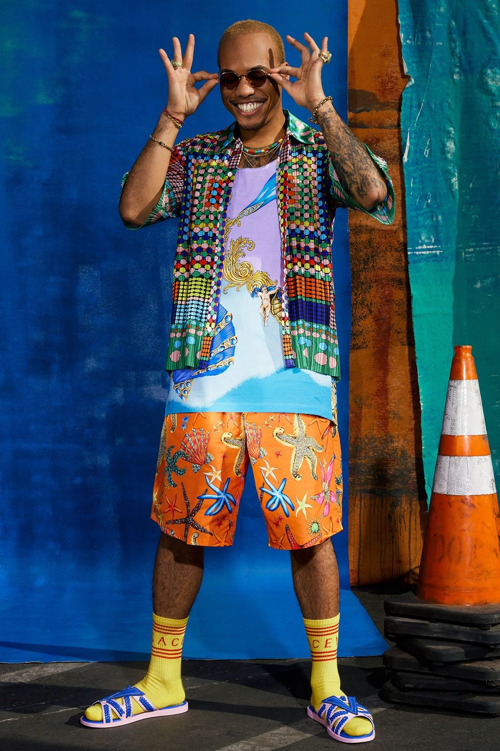 anderson .paak is a master of the socks and sandals look.
