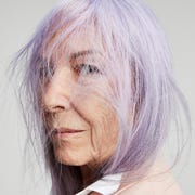 This is an image woman with lavender hari