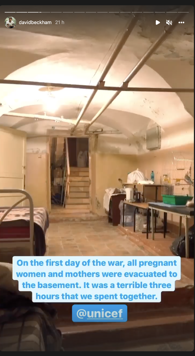 デヴィッド・ベッカム、ウクライナの妊婦の現状を伝えるためにsnsアカウントを活用