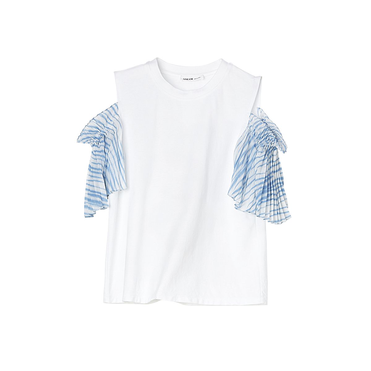 7,500円アディアム　ADEAM  Tシャツ　コットンレース　スカーフ　変形　白