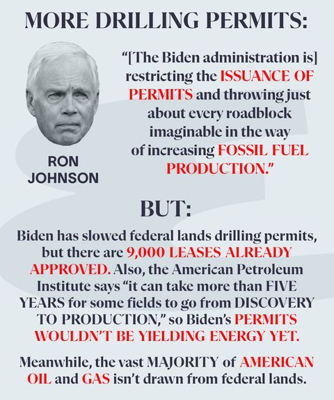 ron johnson inflation oil and gas permits