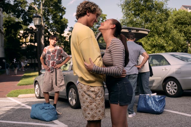 steven (sean kaufman) , jeremiah (gavin casalegno), and belly (lola tung) in the summer i turned pretty photo: erika doss © amazon content services llc