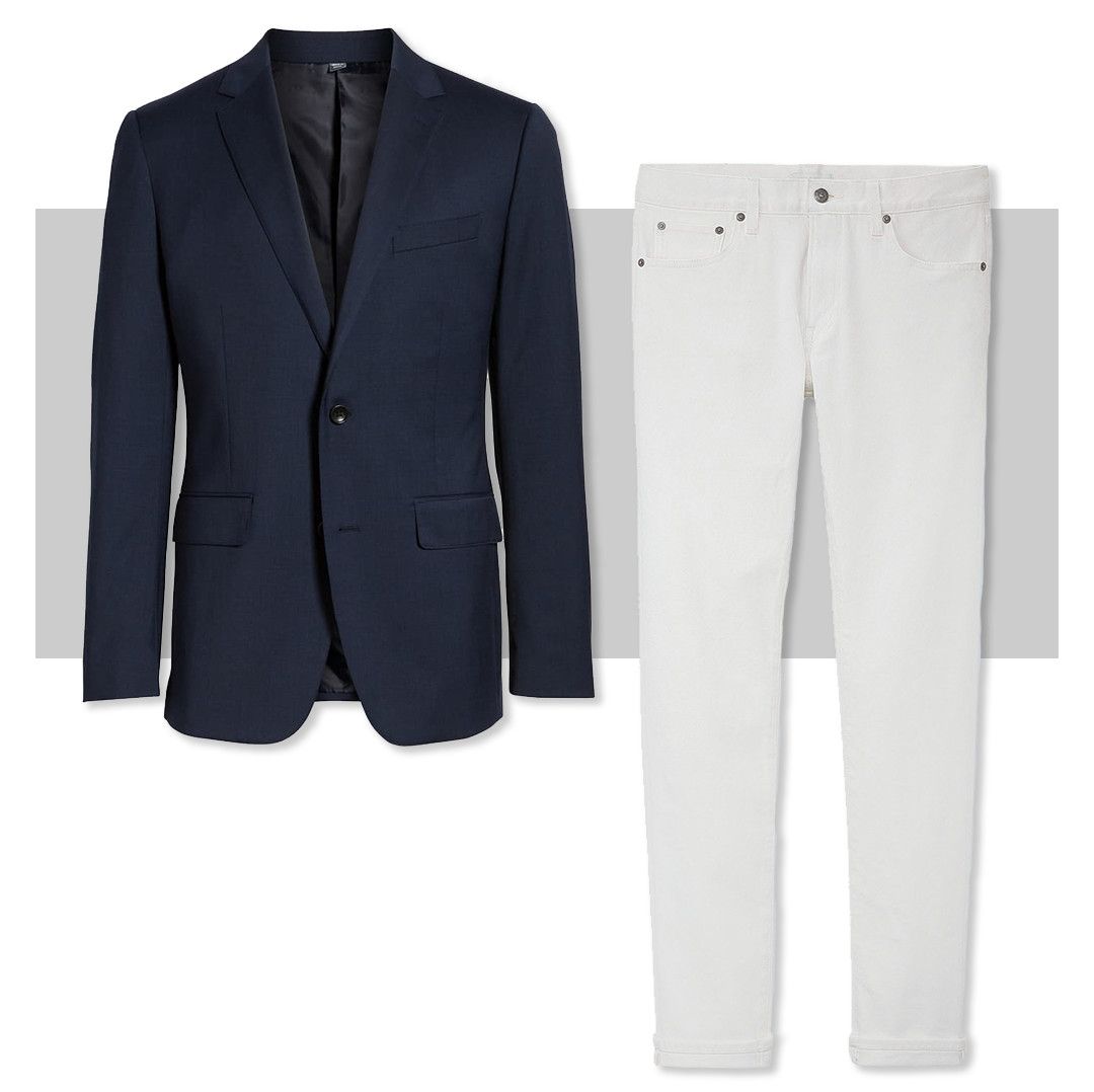 1. STATE Long Sleeve Peak Lapel Single Button Front Stretch Crepe Tuxedo  Blazer & Coordinating High Waisted Wide Leg Pants | Dillard's