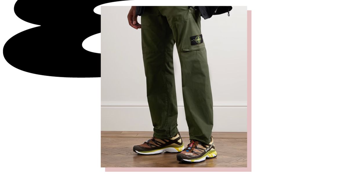Shop Twill Foldover Waist Straight Leg Cargo Pants online