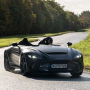 aston martin v12 speedster on the road at last