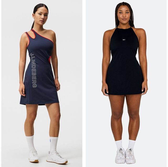 Women's Racerback Tennis Golf Dress with Shorts and Built-in Bra Athletic  Dress with Pockets 
