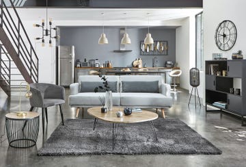 salón de estilo industrial