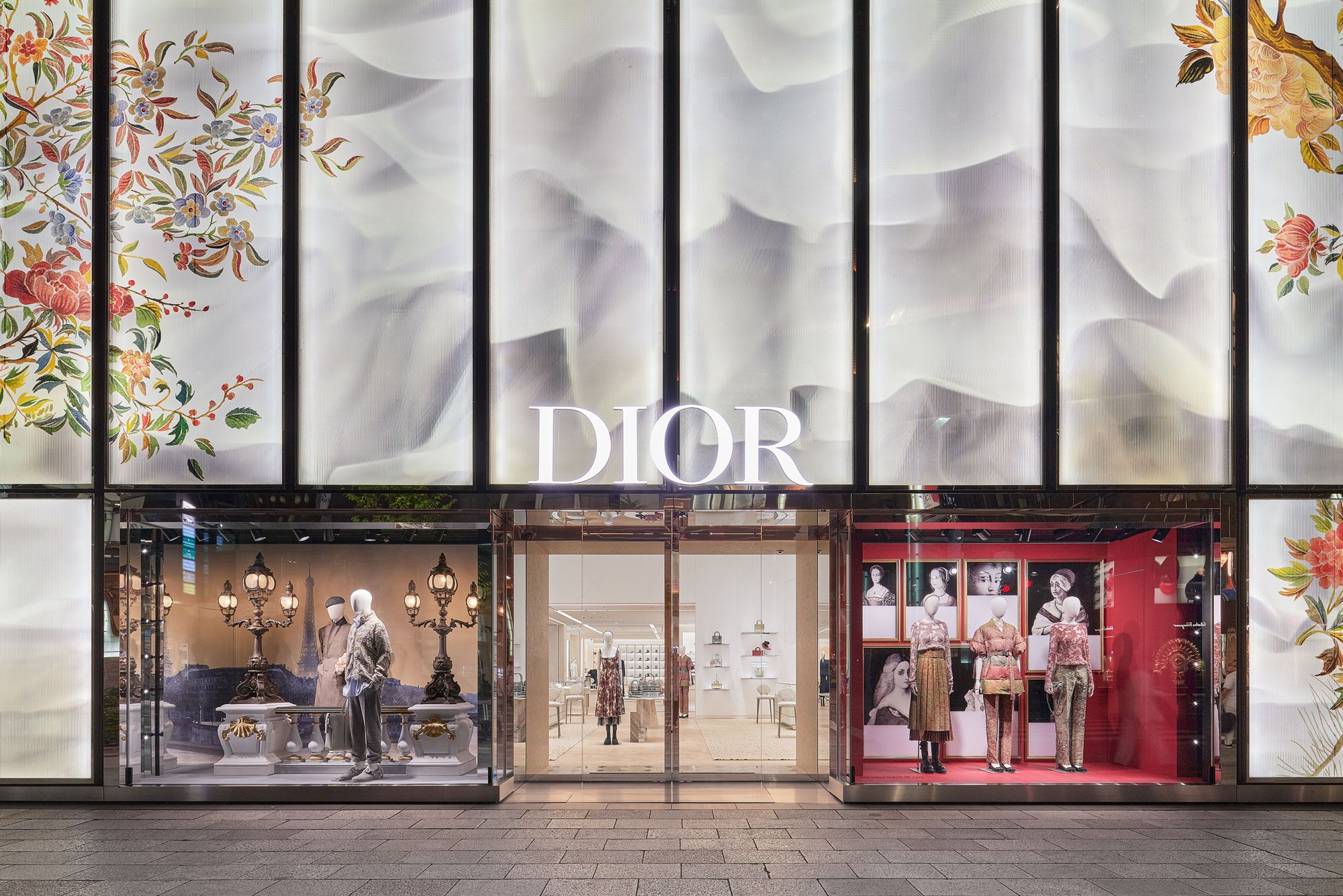 ✨大人気✨Dior ディオール 総柄　銀　シルバー　結婚式 Christian Dior クリスチャンディオール ゴールドラメドレス