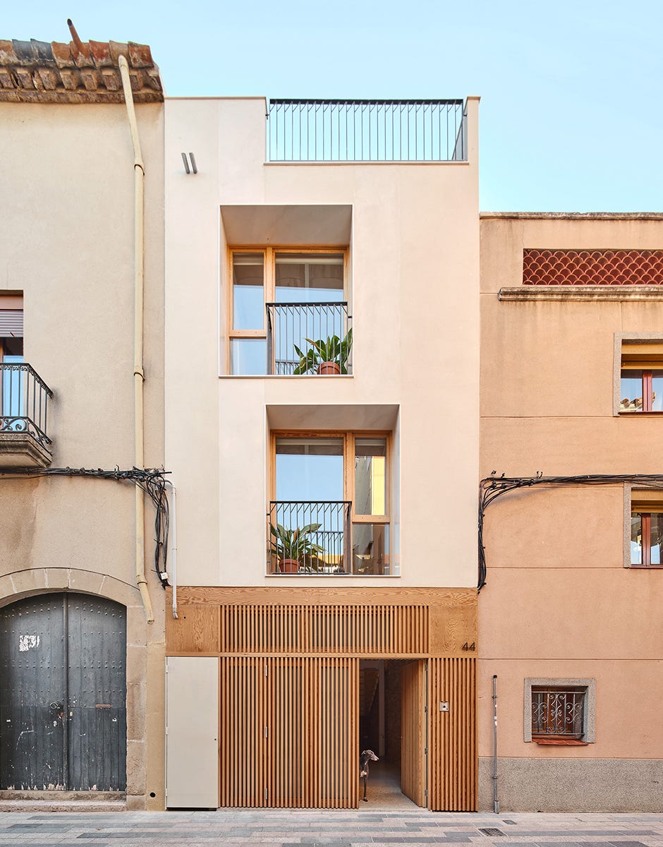 Facade renovated historic house