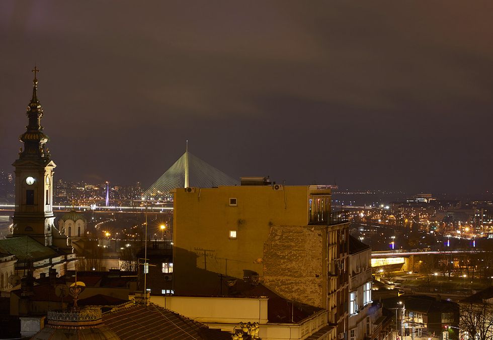 Vista dalla terrazza di Mama Shelter Belgrade