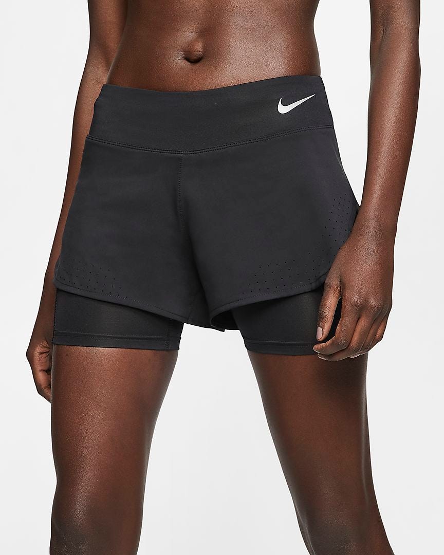 2 in 1 hardloopshorts voor dames
nike eclipse