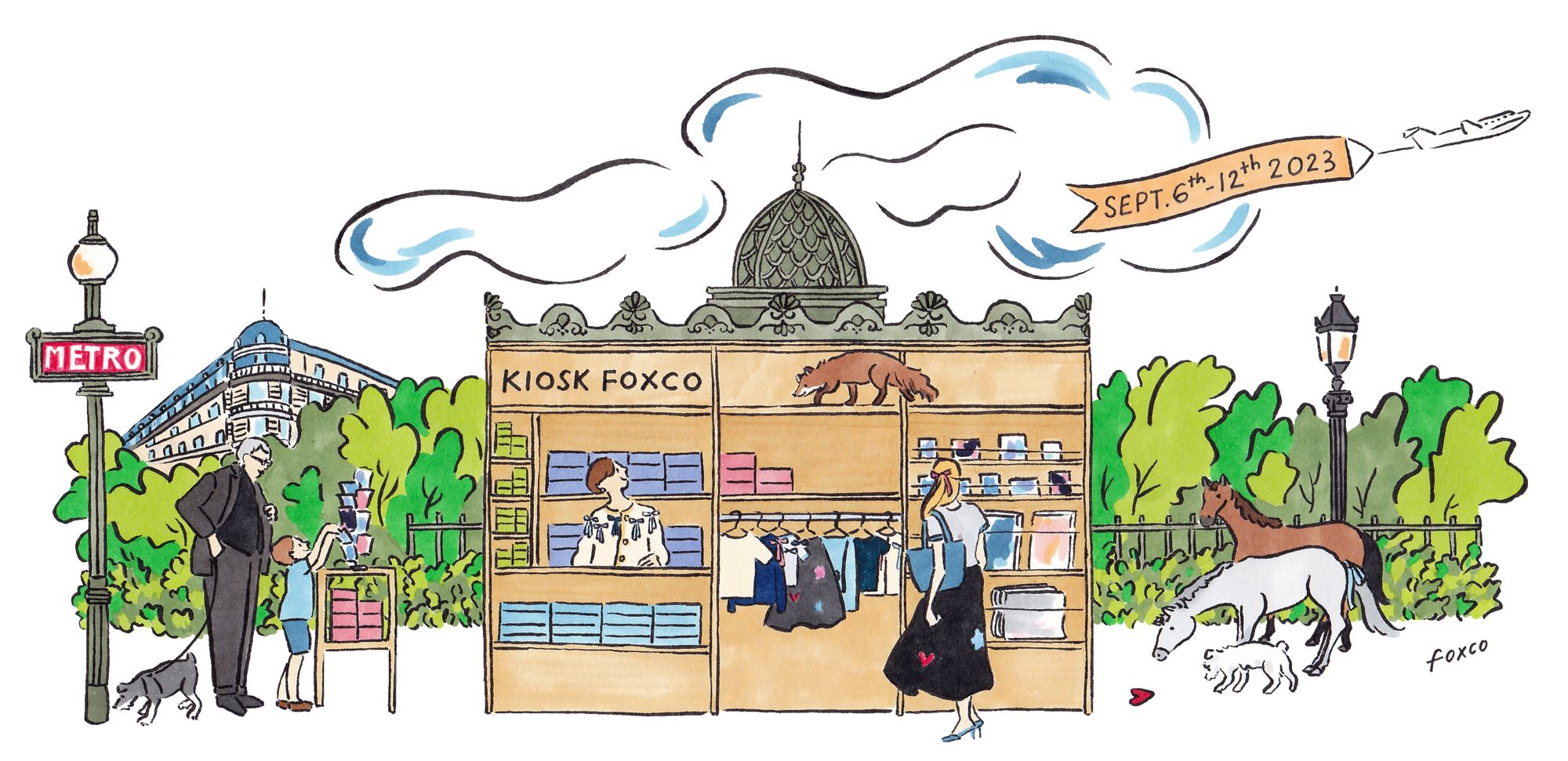 人気イラストレーターfoxcoが伊勢丹新宿店でポップアップを開催