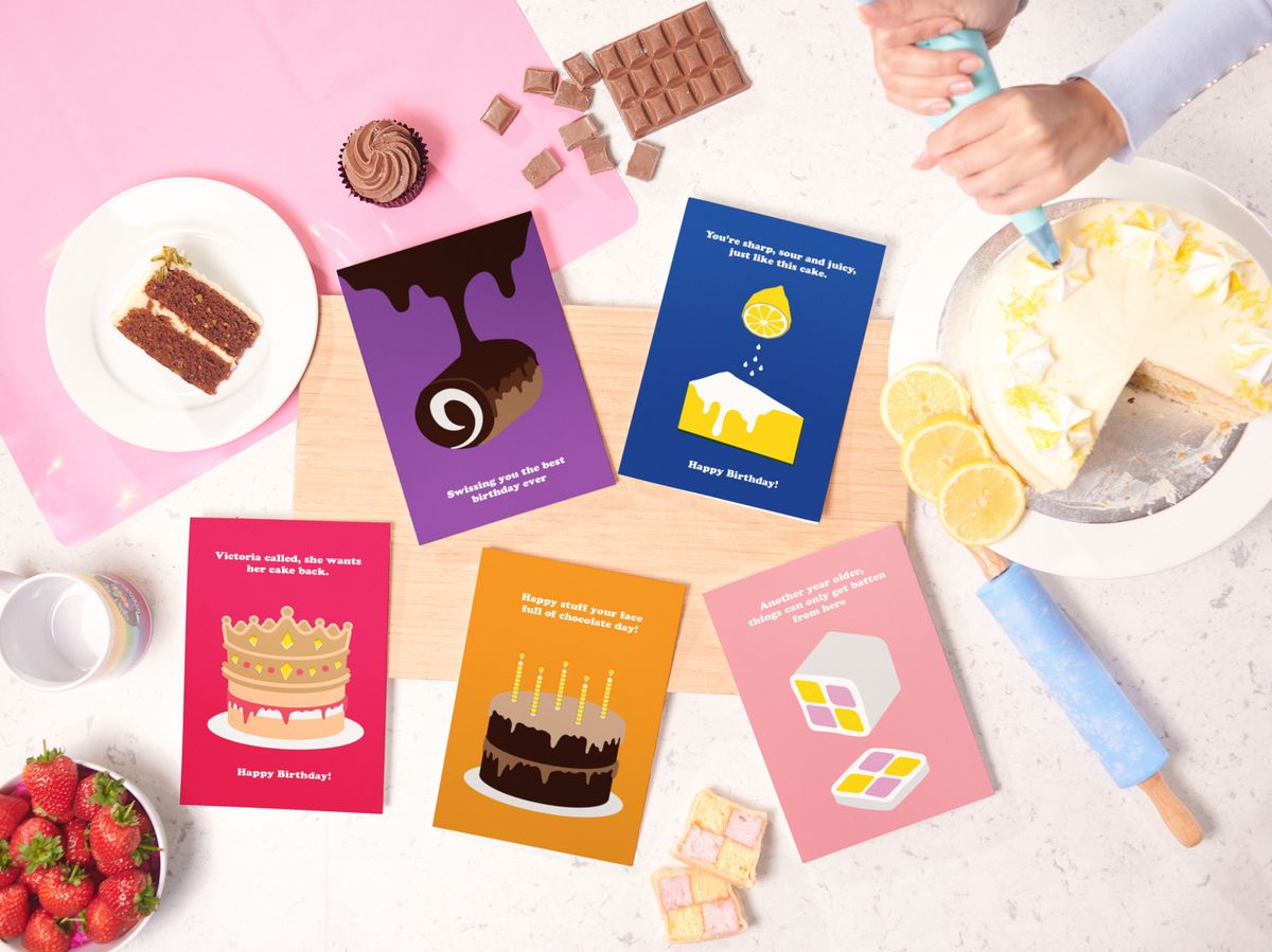 moonpig cake flavour edible cards