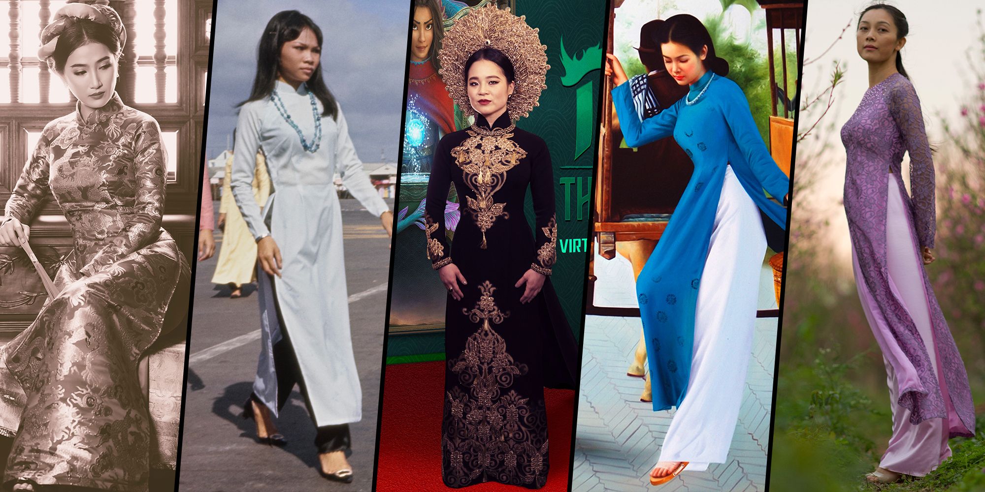 Vietnam Traditional Dress for Women New Catwalk Show Long