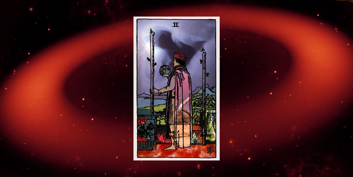 Two of Wands tarot card meaning: upright, reversed, keywords