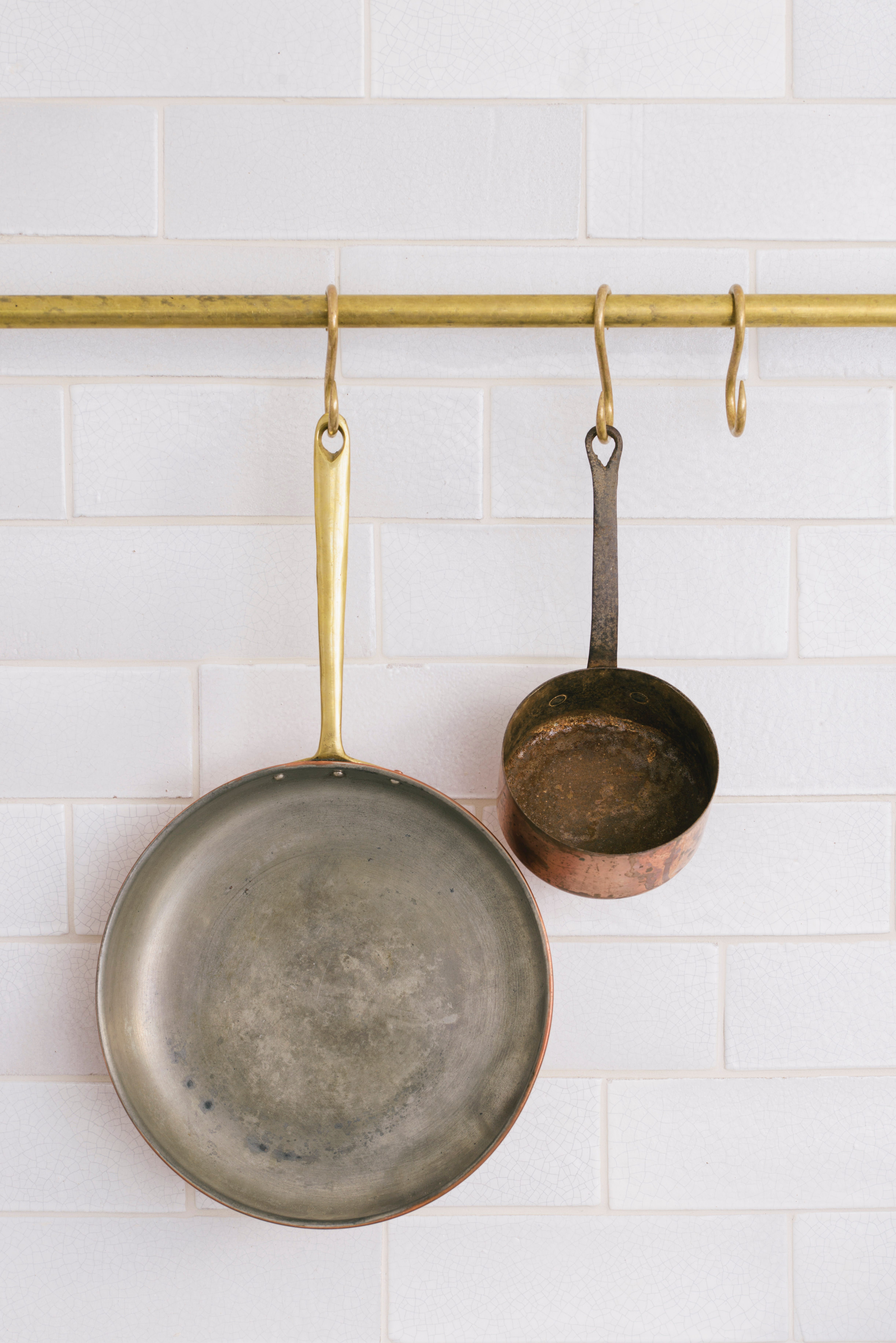 devol brass kitchen hanging rail