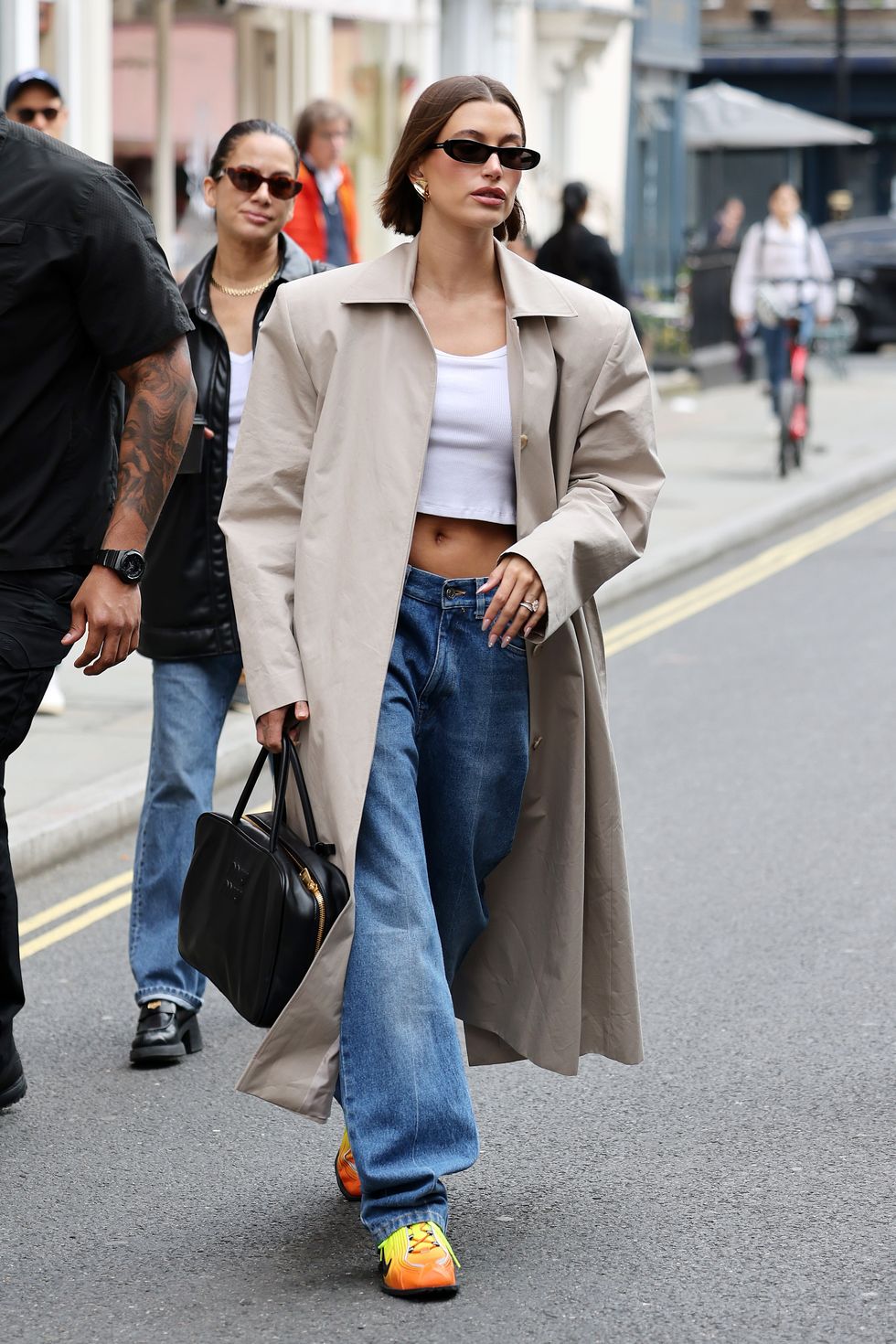 london, england may 18 hailey bieber posing for photos outside the chiltern firehouse on may 18, 2023 in london, england photo by neil mockfordgc images