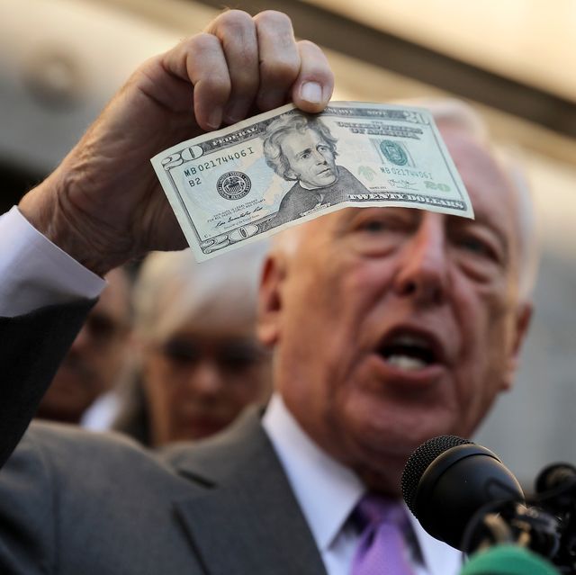 washington, dc   june 27 house majority leader steny hoyer d md holds up a 20 bill while rallying with house democrats to demand that american abolitionist heroine harriet tubman's image be put on the currency outside the us treasury department june 27, 2019 in washington, dc treasury secretary steven mnuchin told a congressional committee in june that the bureau of engraving and printing would not be able to meet the 2020 deadline for getting tubman's image on the bill photo by chip somodevillagetty images