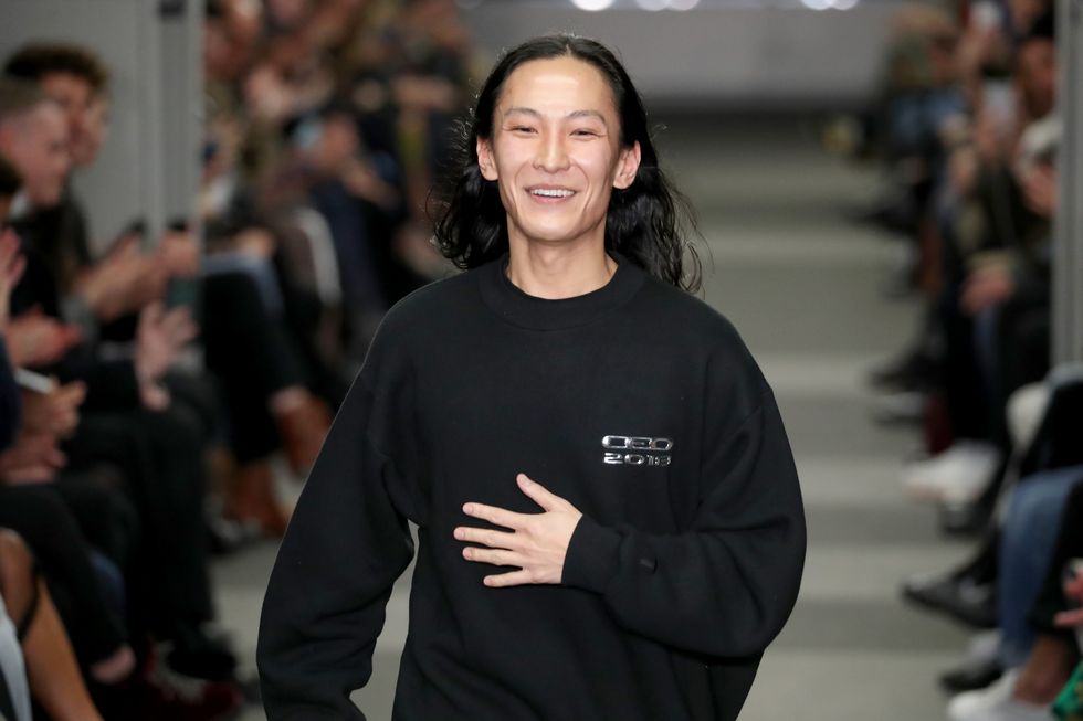 new york, ny   february 10  designer alexander wang walks the runway at alexander wang during new york fashion week at 4 times square on february 10, 2018 in new york city  photo by jp yimgetty images
