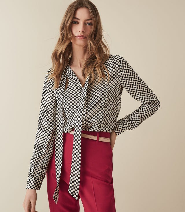 Caylee printed blouse Reiss