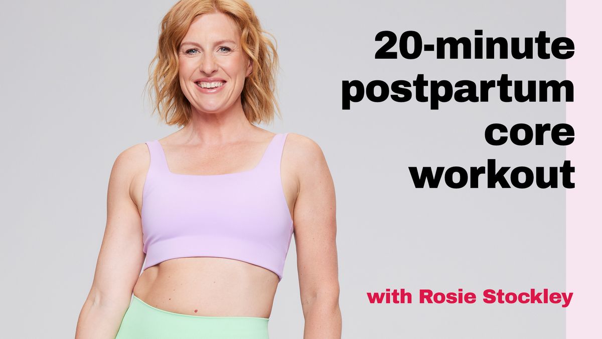 preview for 20-minute postpartum core workout with Rosie Stockley