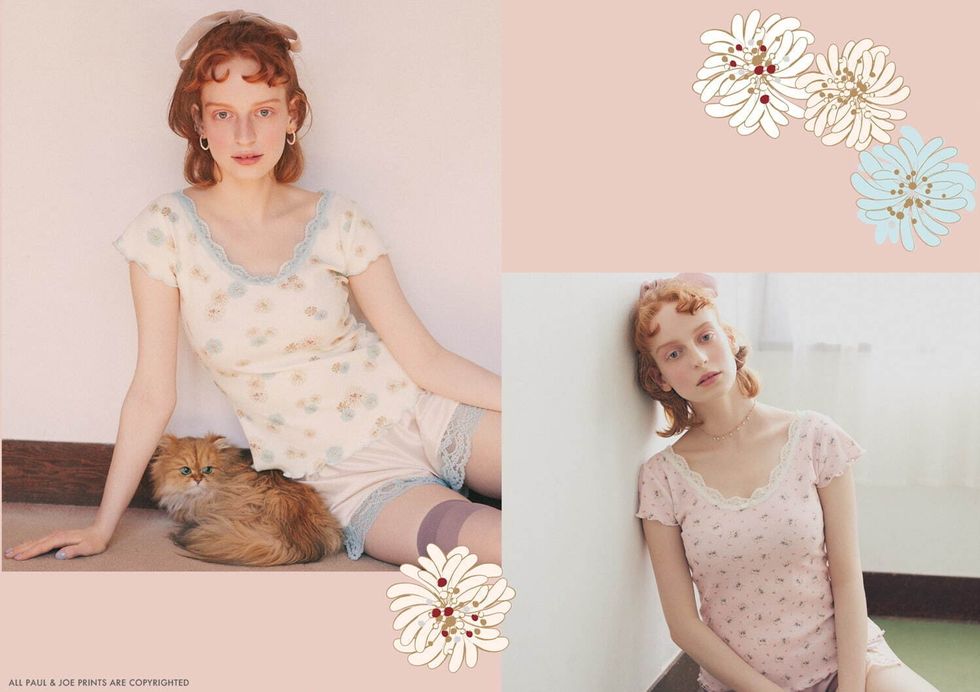 貓奴必收！girls by peach john x pauljoe推出可愛貓咪內衣與經典花朵居家服
