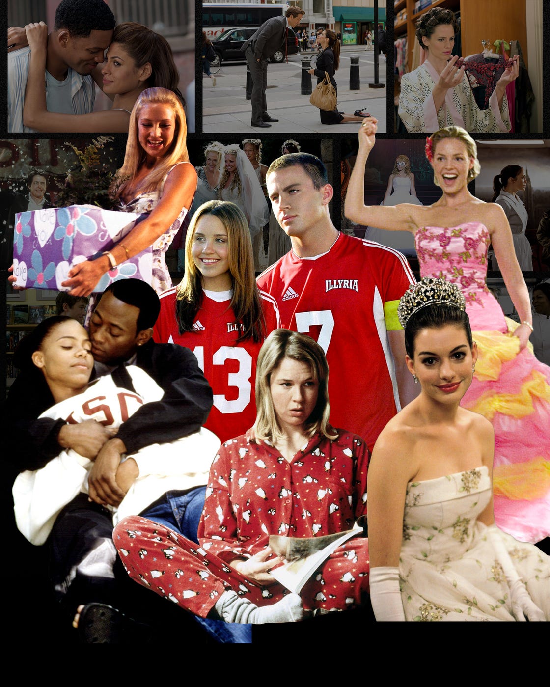 collage of romantic comedies