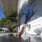 Architecture, Reflection, Tree, Water, Plant, House, Urban design, Reflecting pool, Building, Palm tree, 
