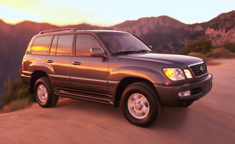 Land vehicle, Vehicle, Car, Sport utility vehicle, Landscape, Lexus, Lexus lx, Toyota, Toyota land cruiser, Automotive tire, Land vehicle, Vehicle, Car, Sport utility vehicle, Landscape, Lexus, Lexus lx, Toyota, Toyota land cruiser, Automotive tire,