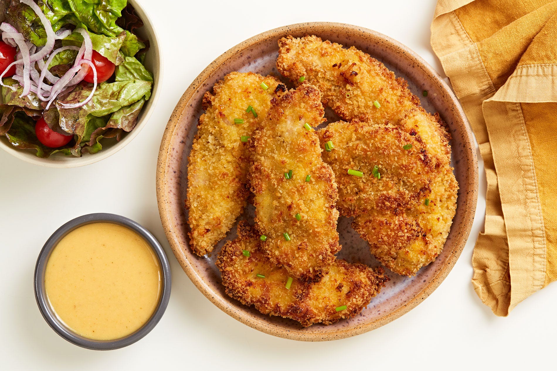 Crumbed Chicken Tenderloins (Air Fried) Recipe