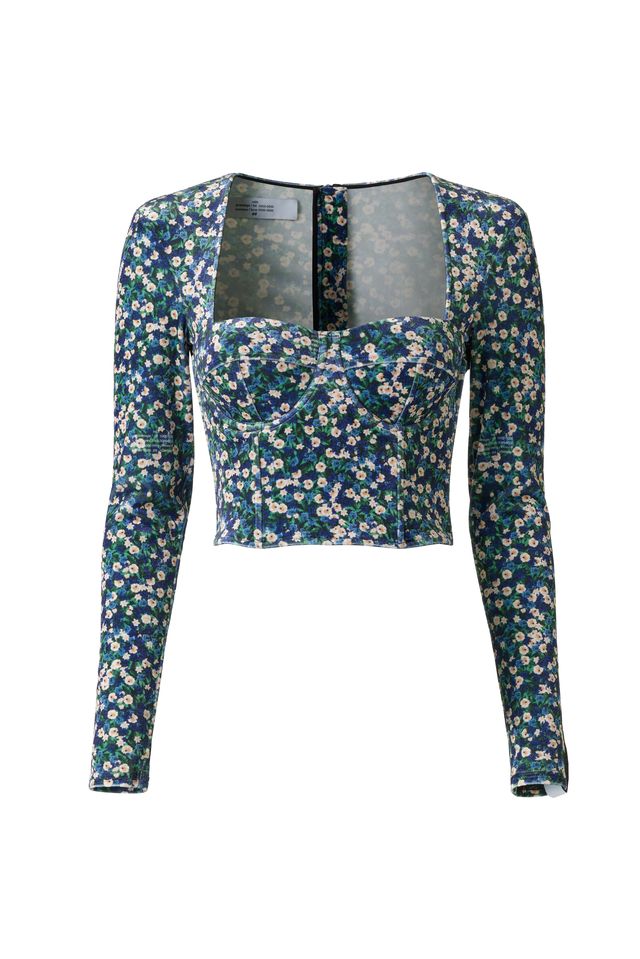 rokh h and m floral crop top