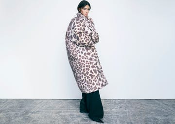 handm studio collection 2024 leopard print coat