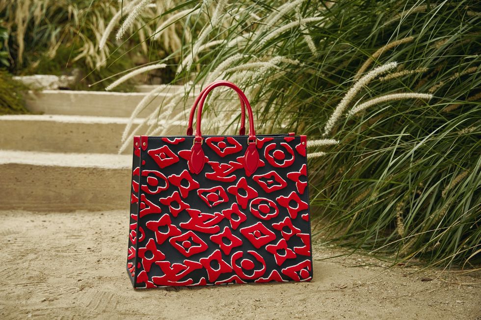 Louis Vuitton Speedy Editions Limitées Handbag Urs Fischer in Red