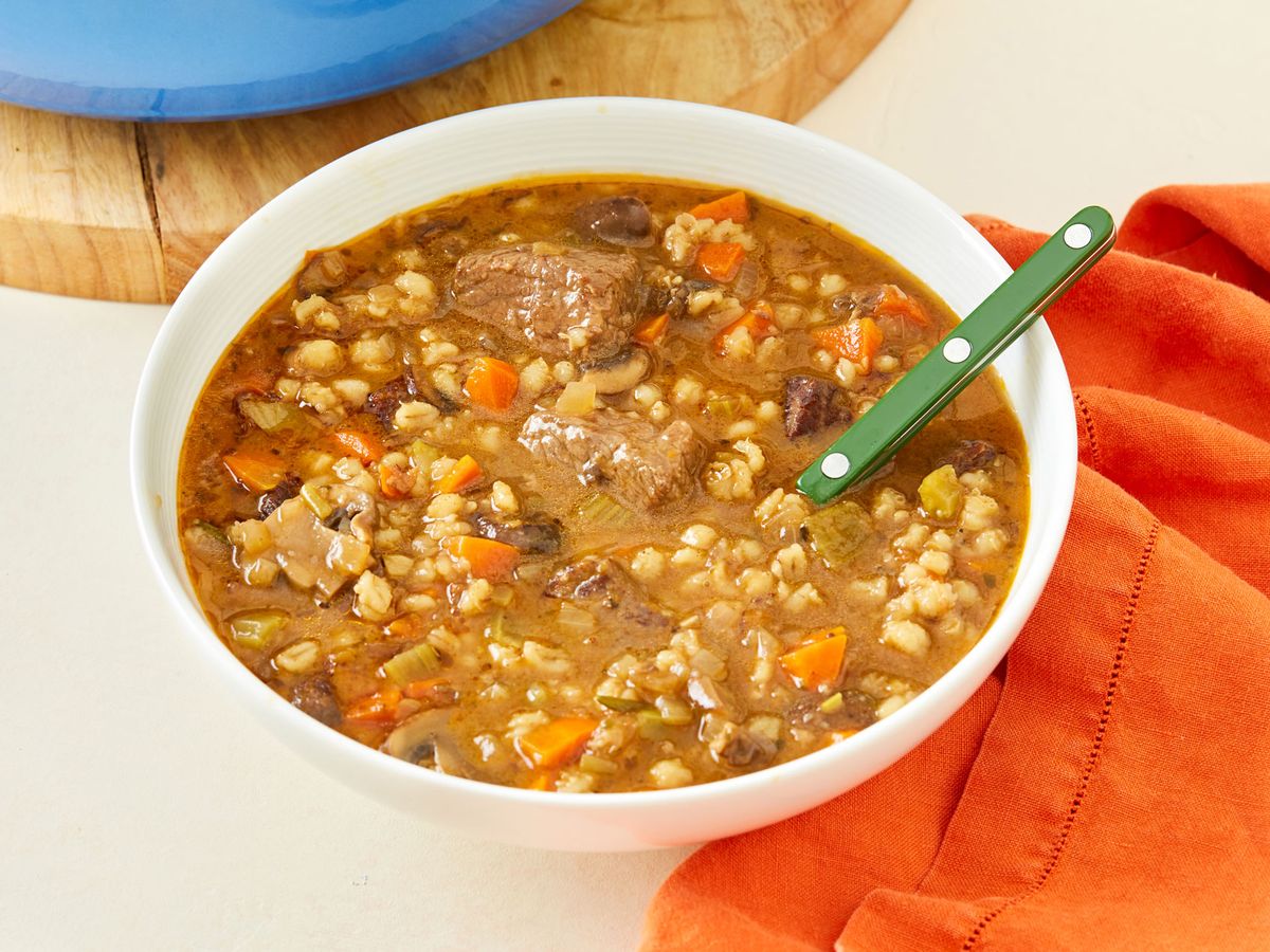 Best Beef & Barley Soup Recipe - How To Make Beef & Barley Soup
