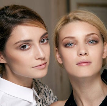 skincare backstage beauty models