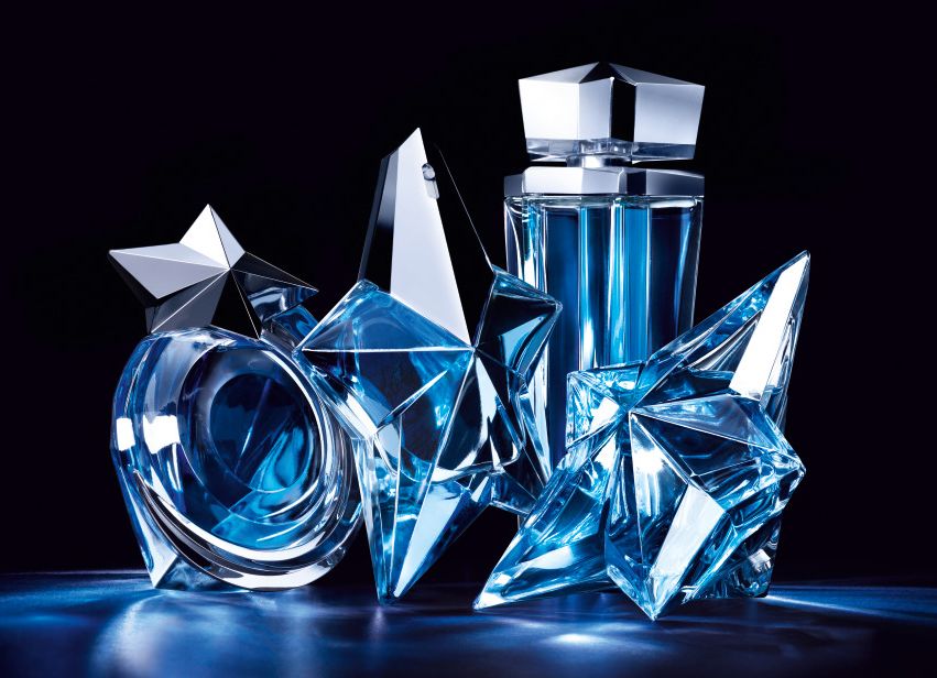 Perfume, Blue, Cobalt blue, Crystal, Water, Still life photography, Font, Gemstone, Prism, Electric blue, 