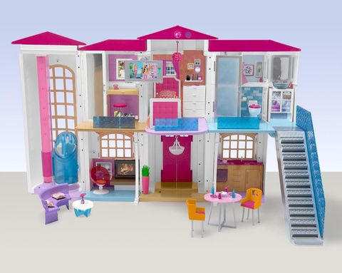 Toy, Dollhouse, Playset, Pink, Doll, House, Barbie, Play, Room, Playhouse, 