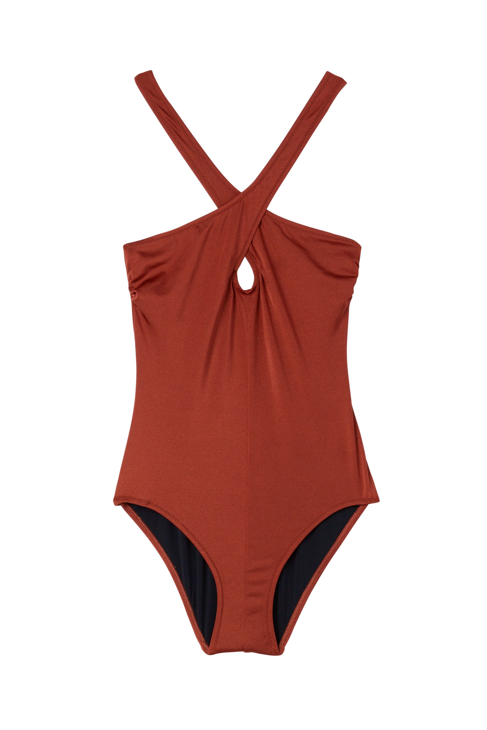ECELEN New Summer Bathing Suits For Women Solid Color Striped