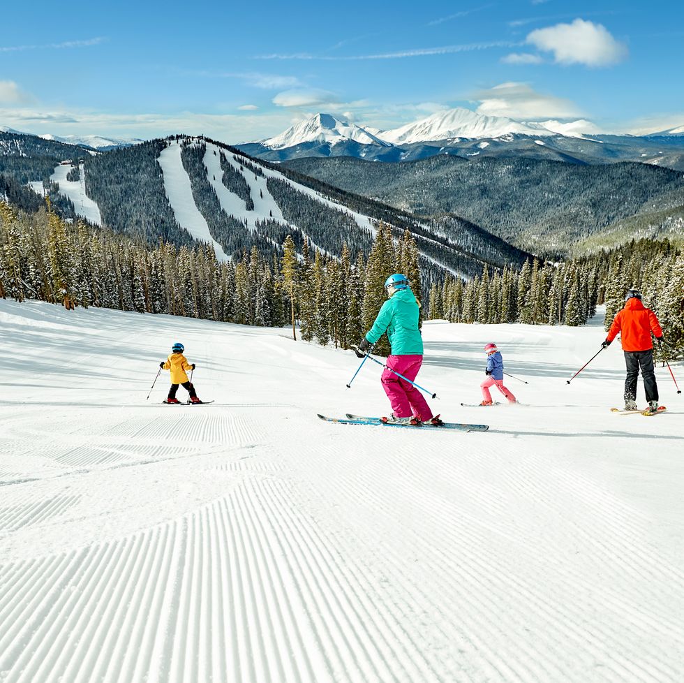 family skiing at keystone